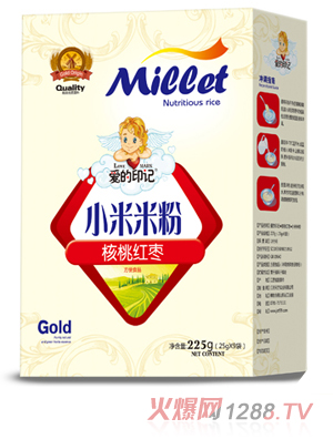 愛的印記小米米粉 核桃紅棗 盒裝