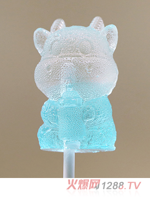 米唐たき動物派對棒棒糖-小牛漸變藍色