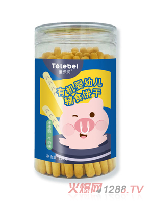 童樂貝有機(jī)嬰幼兒輔食餅干山藥香蕉牛奶原味棒棒脆兒童餅干