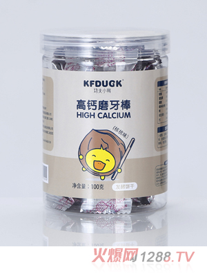 功夫小鴨高鈣磨牙棒牛奶蔬菜水果核桃味兒童磨牙食品100g