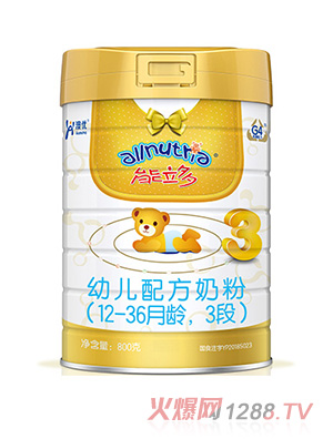 澳優(yōu)能立多幼兒配方奶粉（12-36月齡，3段）