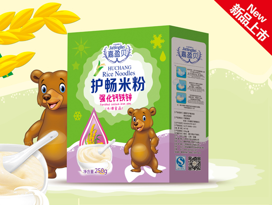 嘉盈貝強(qiáng)化鈣鐵鋅護(hù)暢米粉盒裝