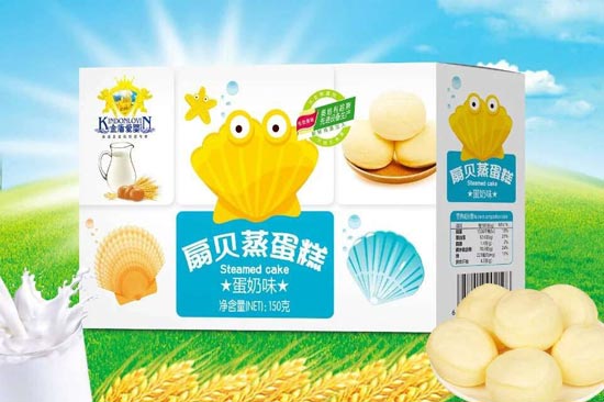 金盾愛嬰扇貝蒸蛋糕蛋奶味