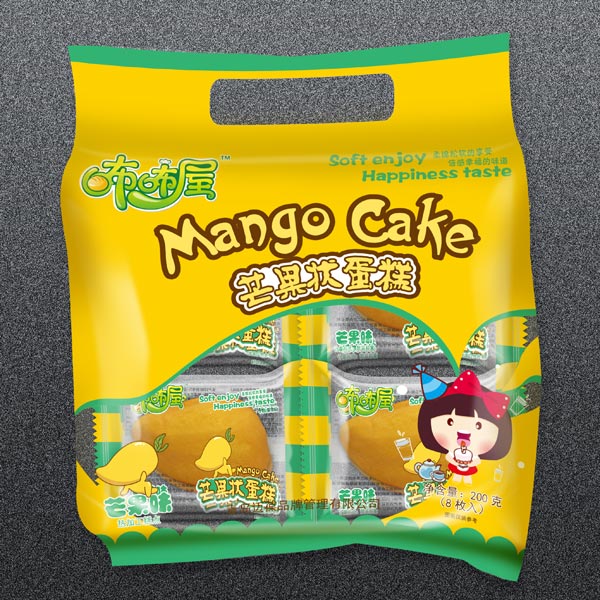 咘咘屋芒果味芒果狀蛋糕大包裝