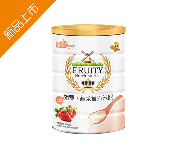 咪可胡蘿卜蔬菜水果奶米粉(聽-草莓味)